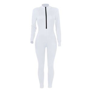 Posh by V White Long Sleeve Bodysuit size S